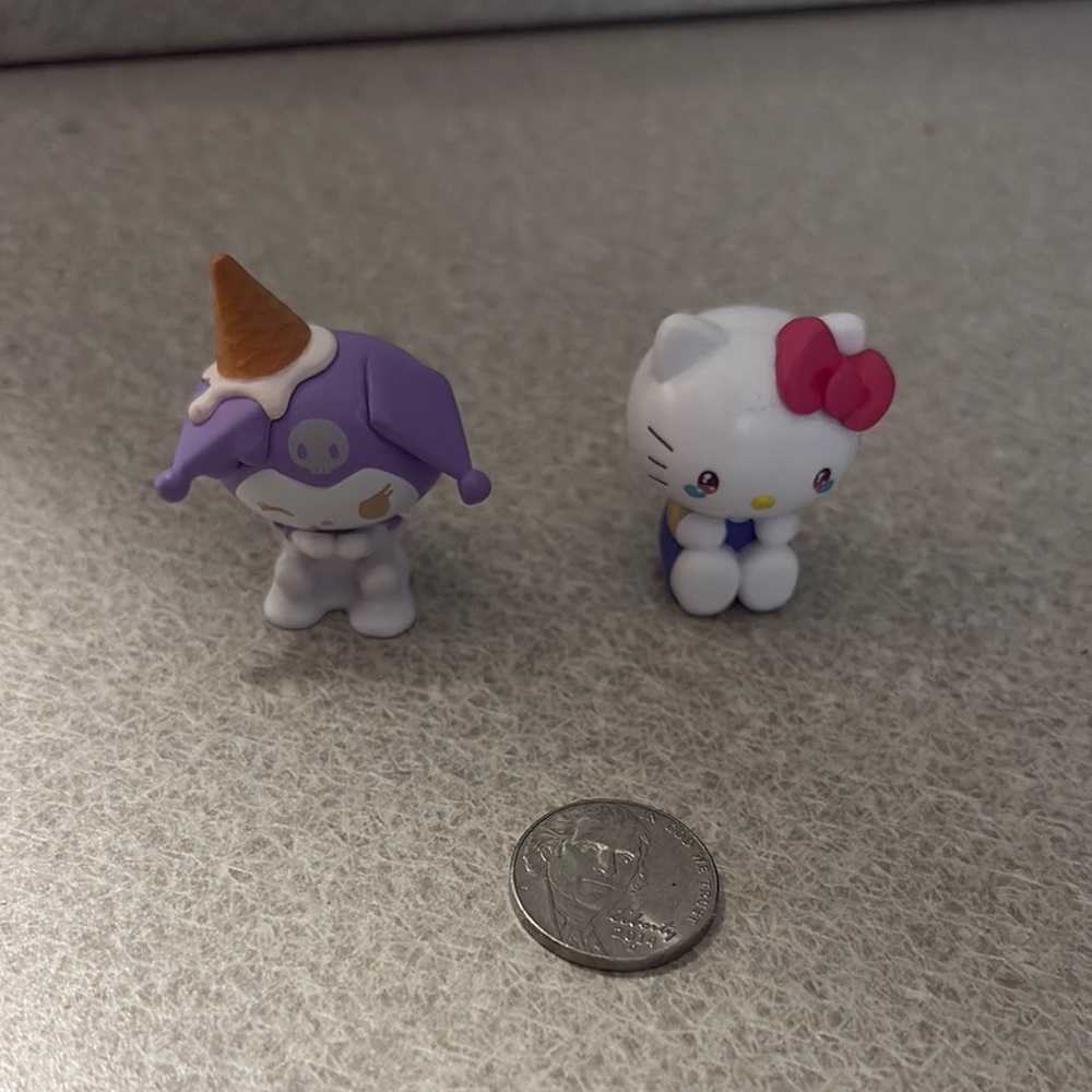 Hello Kitty and Kuromi Figurines